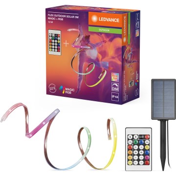 Ledvance - LED RGB prigušiva solarna traka FLEX MAGIC 5m LED/1,6W/5V + daljinski upravljač
