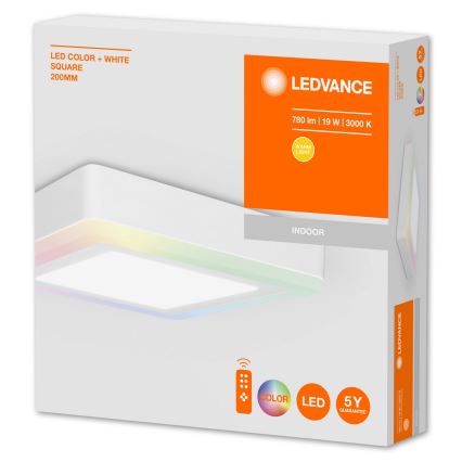 Ledvance - LED RGB prigušiva plafonsko svetlo LED/19W/230V + daljinski upravljač