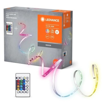 Ledvance - LED RGB prigušiva traka FLEX AUDIO 3m LED/12,5W/230V + daljinski upravljač