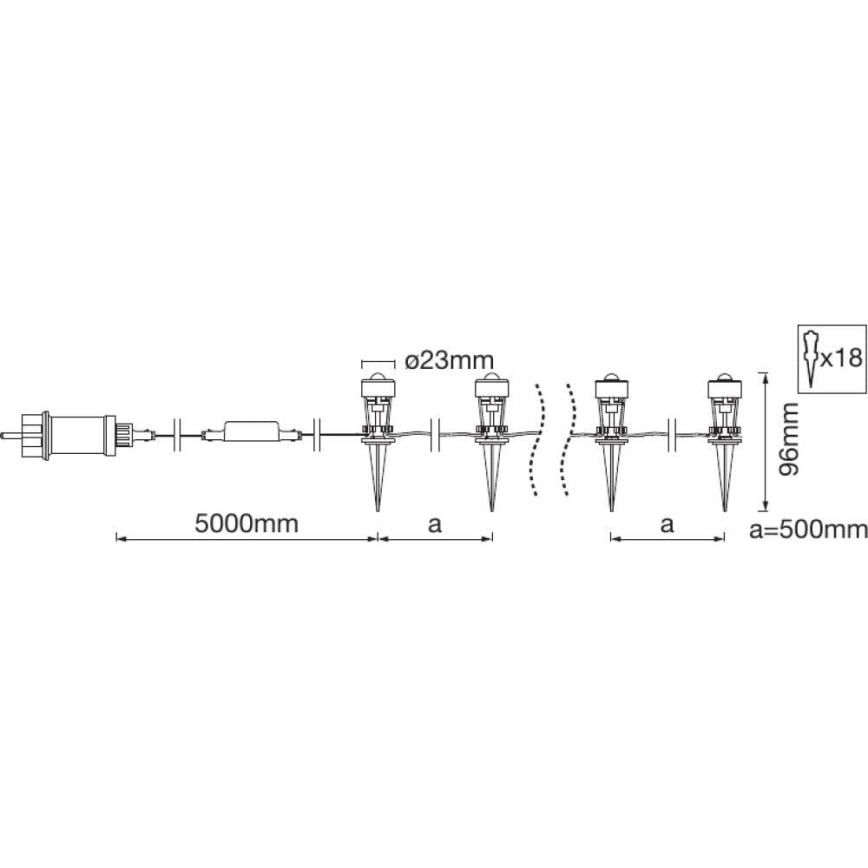 Ledvance - LED RGB spoljašnje dekorativno svetlo SMART+ DOT 18xLED/4W/230V IP65 Wi-Fi