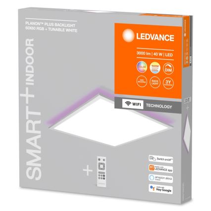 Ledvance - LED RGBW prigušiva panel SMART+ PLANON LED/40W/230V 3000-6500K Wi-Fi + daljinski upravljač