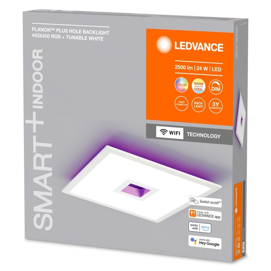 Ledvance - LED RGBW prigušiva stropna svetiljka SMART+ PLANON LED/24W/230V 2700-6500K Wi-Fi