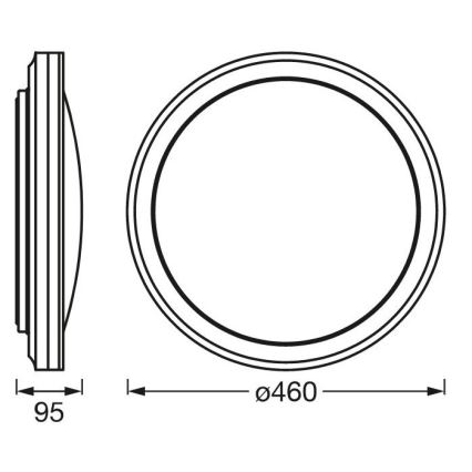 Ledvance - LED RGBW prigušiva stropna svetiljka SMART+ CIRCLE LED/28W/230V 3000-6500K Wi-Fi