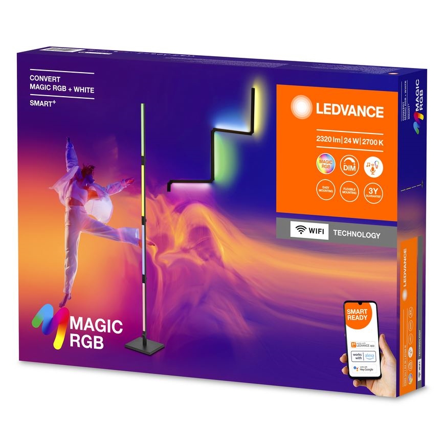 Ledvance - LED RGBW prigušiva stojeća lampa 2u1 SMART+ MAGIC LED/24W/230V Wi-Fi
