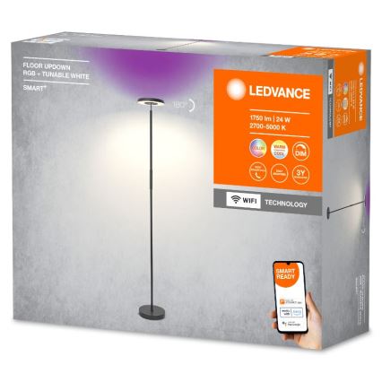 Ledvance - LED RGBW prigušiva stojeća lampa SMART+ FLOOR LED/24W/230V 2700-5000K Wi-Fi