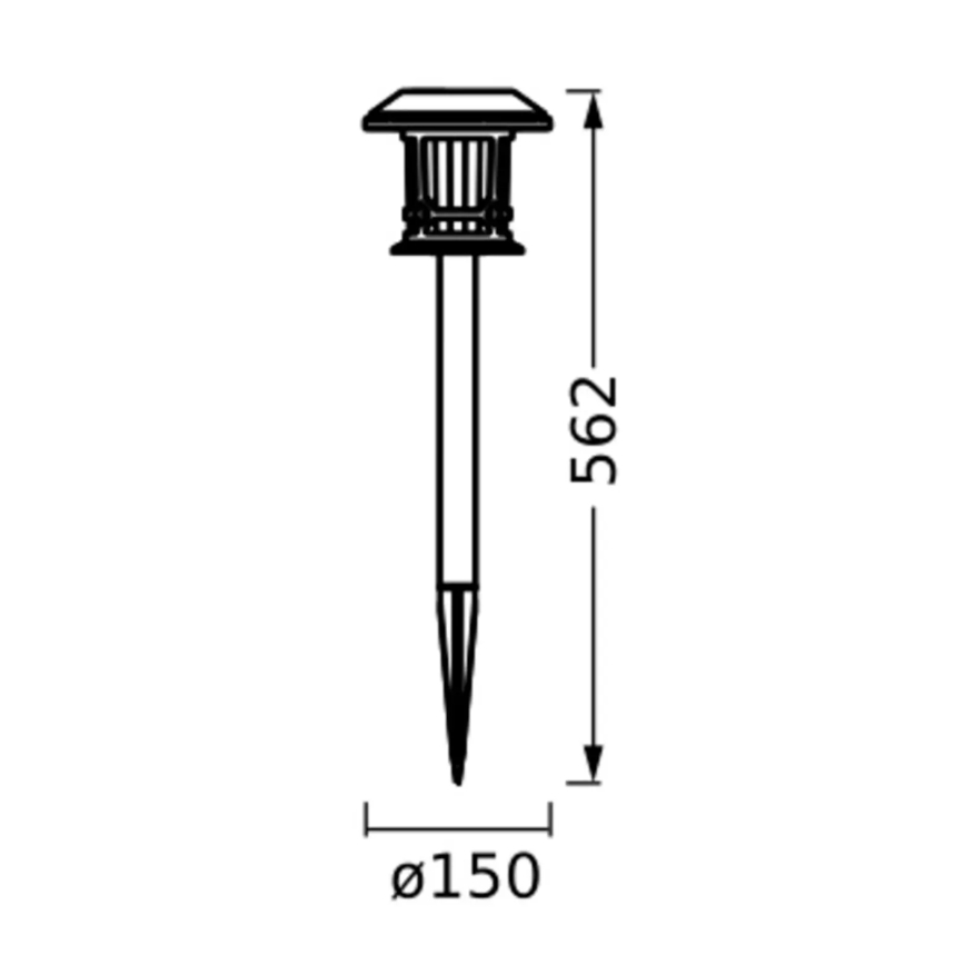 Ledvance - LED RGBW prigušiva solarna lampa SMART+ SOLAR LED/0,12W/3,2V 3000-6500K IP44