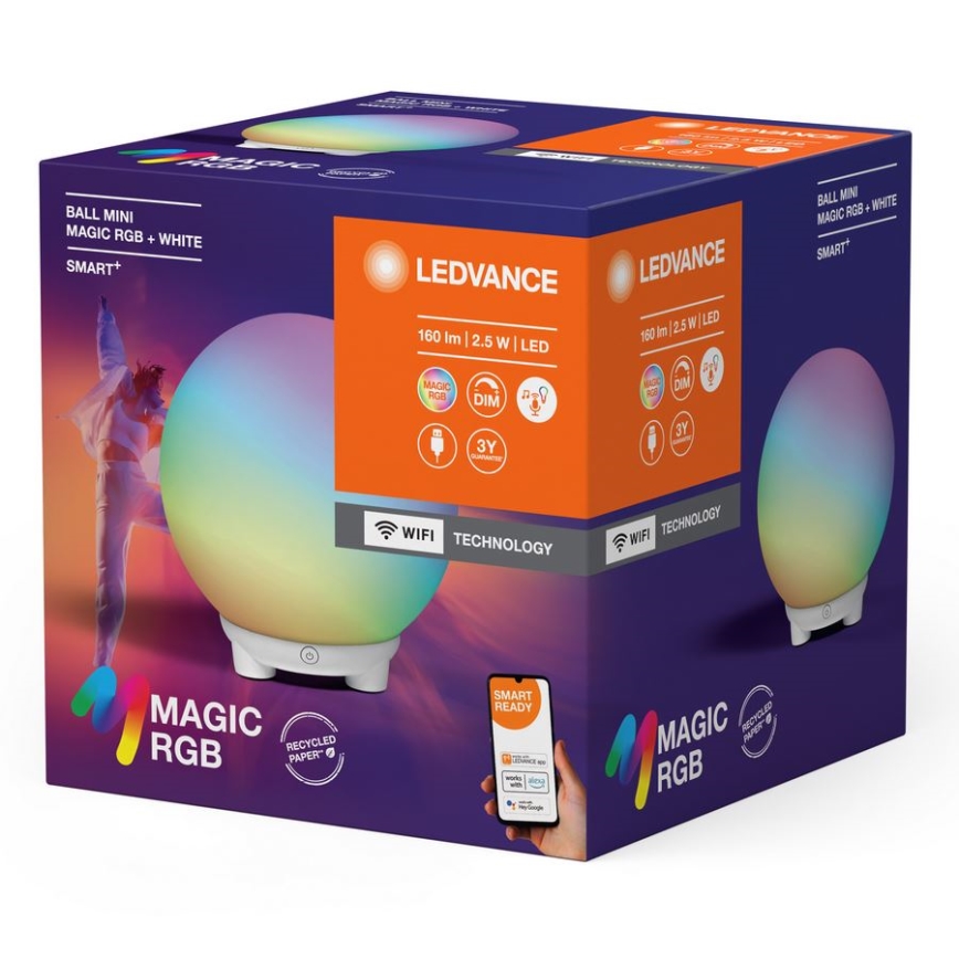 Ledvance - LED RGBW Prigušiva stona lampa SMART+ MAGIC LED/2,5W/5V 2200-6500K Wi-Fi