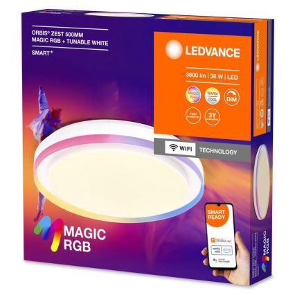 Ledvance - LED RGBW prigušiva stropna svetiljka SMART+ MAGIC LED/38W/230V 2700-6500K Wi-Fi