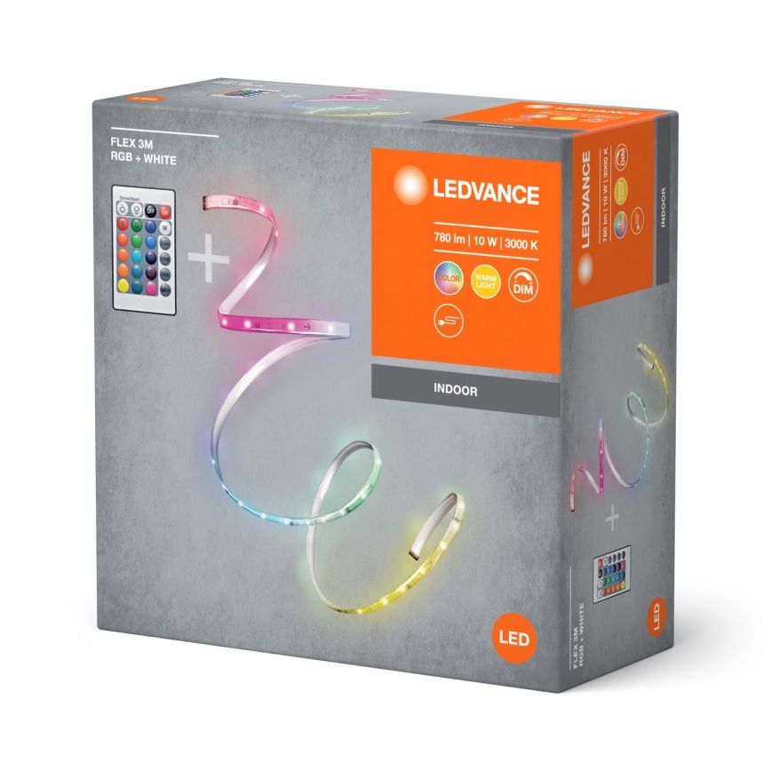 Ledvance - LED RGBW prigušiva traka FLEX 3m LED/10W/230V + daljinski upravljač