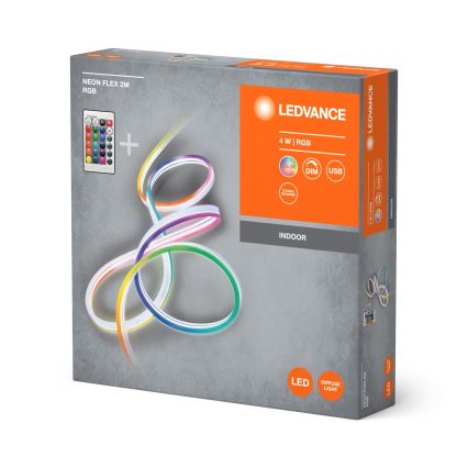 Ledvance - LED RGBW prigušiva traka NEON FLEX 2,1m LED/4W/5V + daljinski upravljač