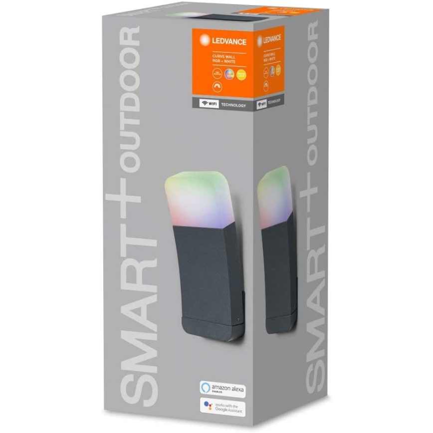 Ledvance - LED RGBW spoljašnje zidno svetlo SMART+ CURVE LED/9W/230V IP44 Wi‑Fi