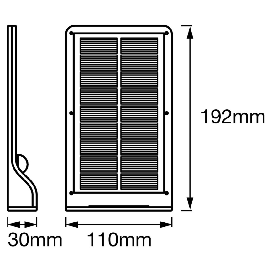 Ledvance - LED solarno zidno svetlo sa senzorom pokreta i sumraka DOORLED LED/3W/3,3V 2000 mAh IP44