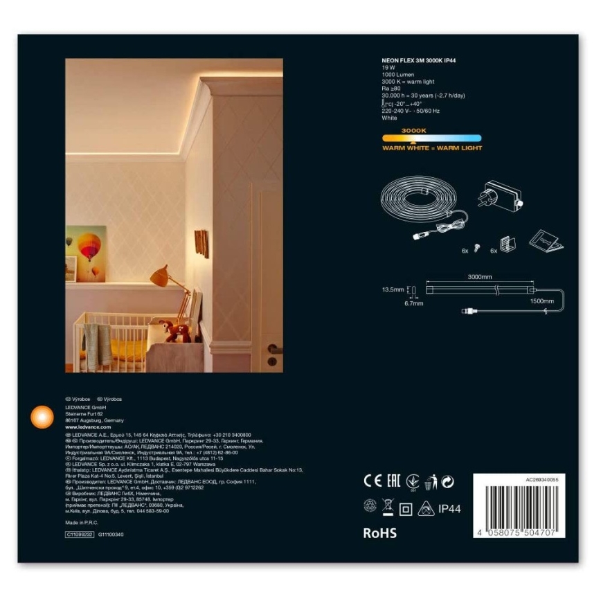Ledvance - LED spoljašnja traka FLEX 3 m LED/19W/230V IP44