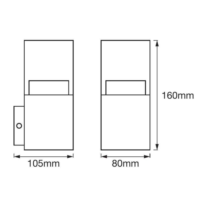 Ledvance - LED spoljašnje zidno svetlo CRYSTAL LED/4,5W/230V IP44