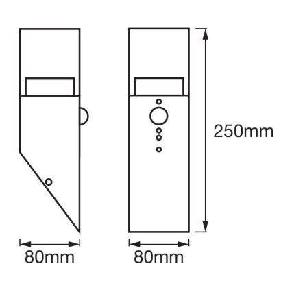 Ledvance - LED spoljašnje zidno svetlo sa senzorom CRYSTAL LED/5W/230V IP44