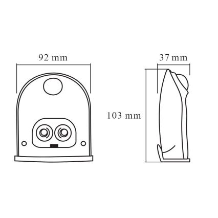 Ledvance - LED spoljašnje zidno svetlo sa senzorom DOORLED LED/1W/3xAA IP54