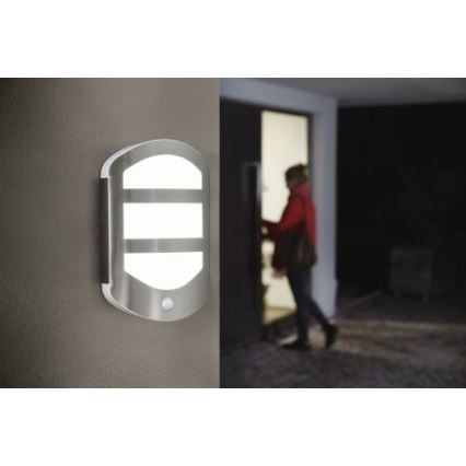 Ledvance - LED spoljašnje zidno svetlo sa senzorom PLATE LED/12,5W/230V IP44