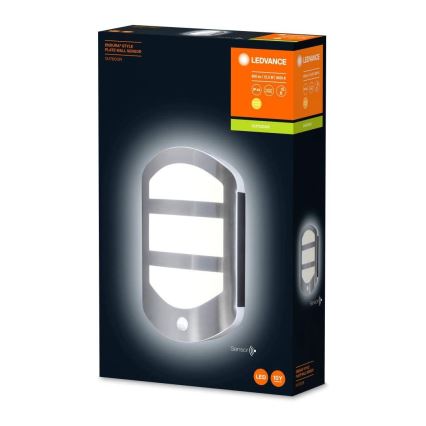 Ledvance - LED spoljašnje zidno svetlo sa senzorom PLATE LED/12,5W/230V IP44
