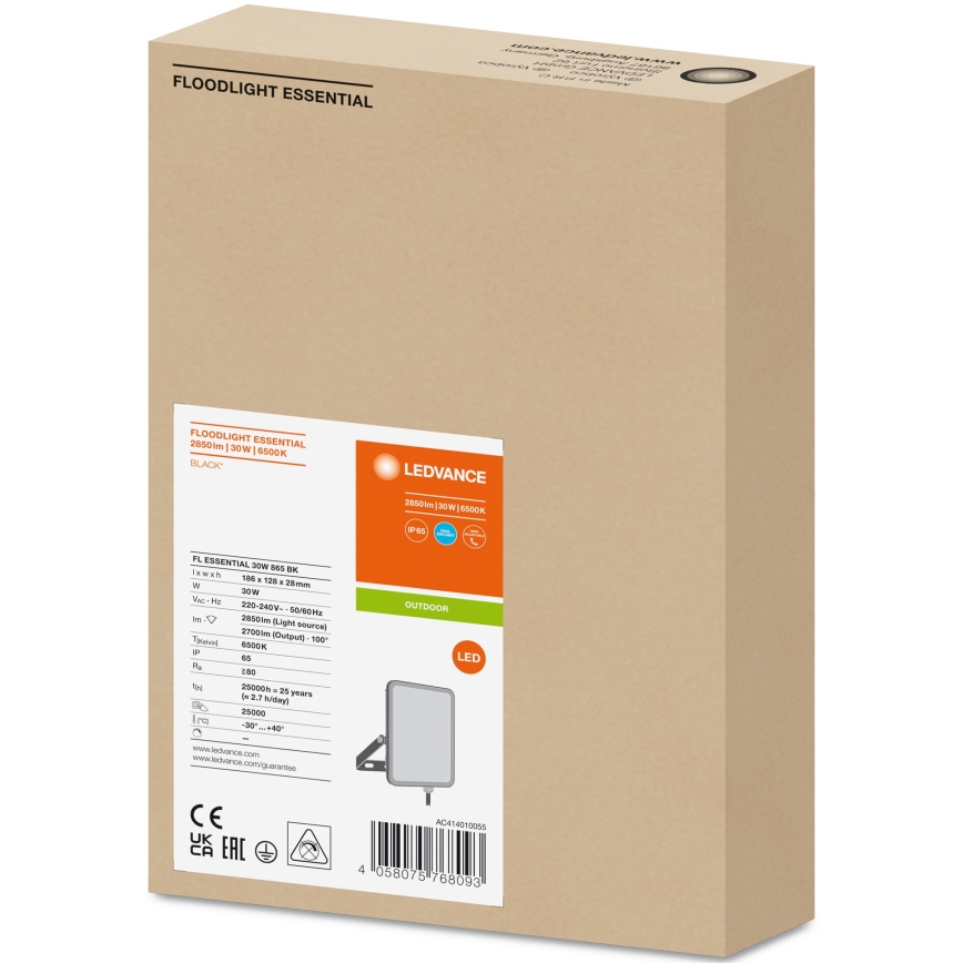 Ledvance - LED spoljašnji zidni reflektor FLOODLIGHT LED/30W/230V 6500K IP65