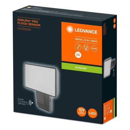 Ledvance - LED spoljašnji zidni reflektor sa senzorom FLOOD LED/27W/230V IP55