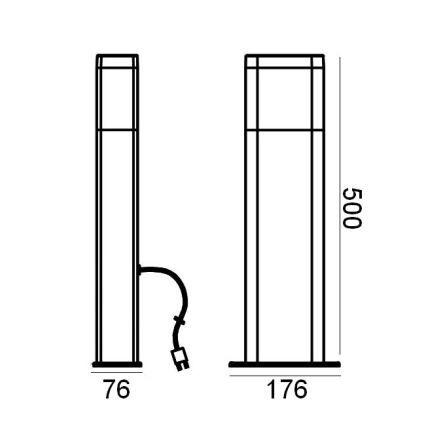 Ledvance - ENDURA HYBRID DALLAS LED spoljašnja lampa, 4W/12V, IP44