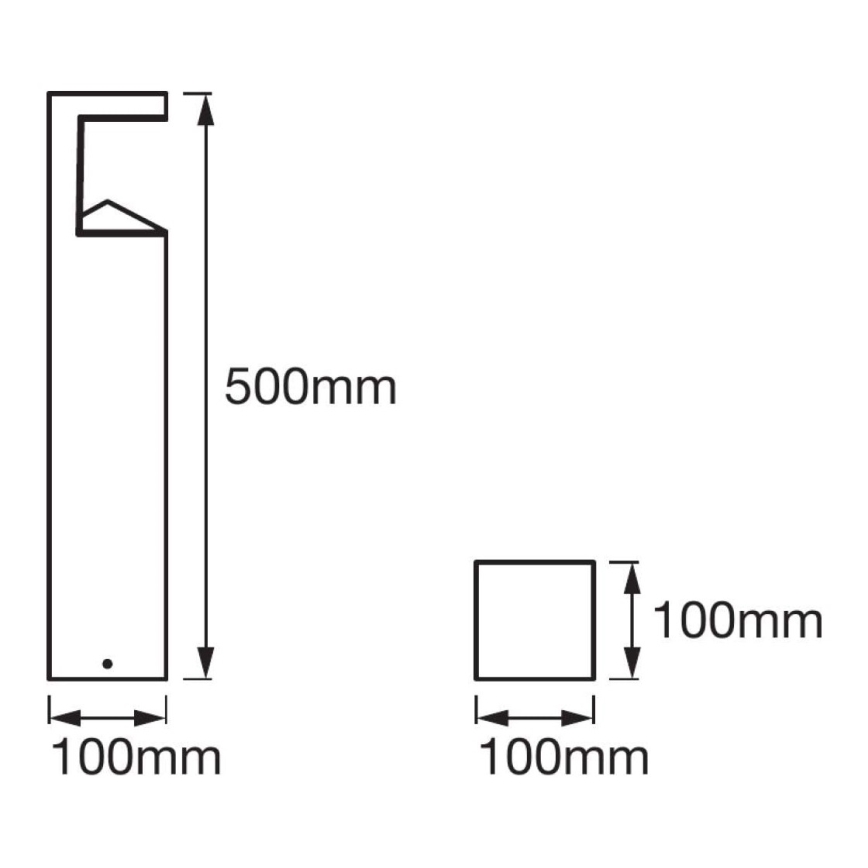 Ledvance - LED spoljna lampa PYRAMID LED/9W/230V IP44 50 cm