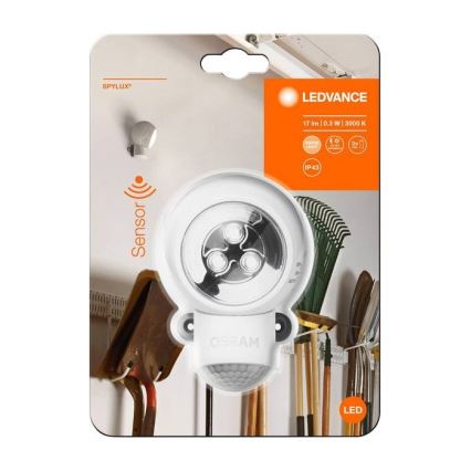 Ledvance -LED Spoljna orijentaciona svetiljka sa senzorom SPYLUX LED/0,3W/3xAA IP43