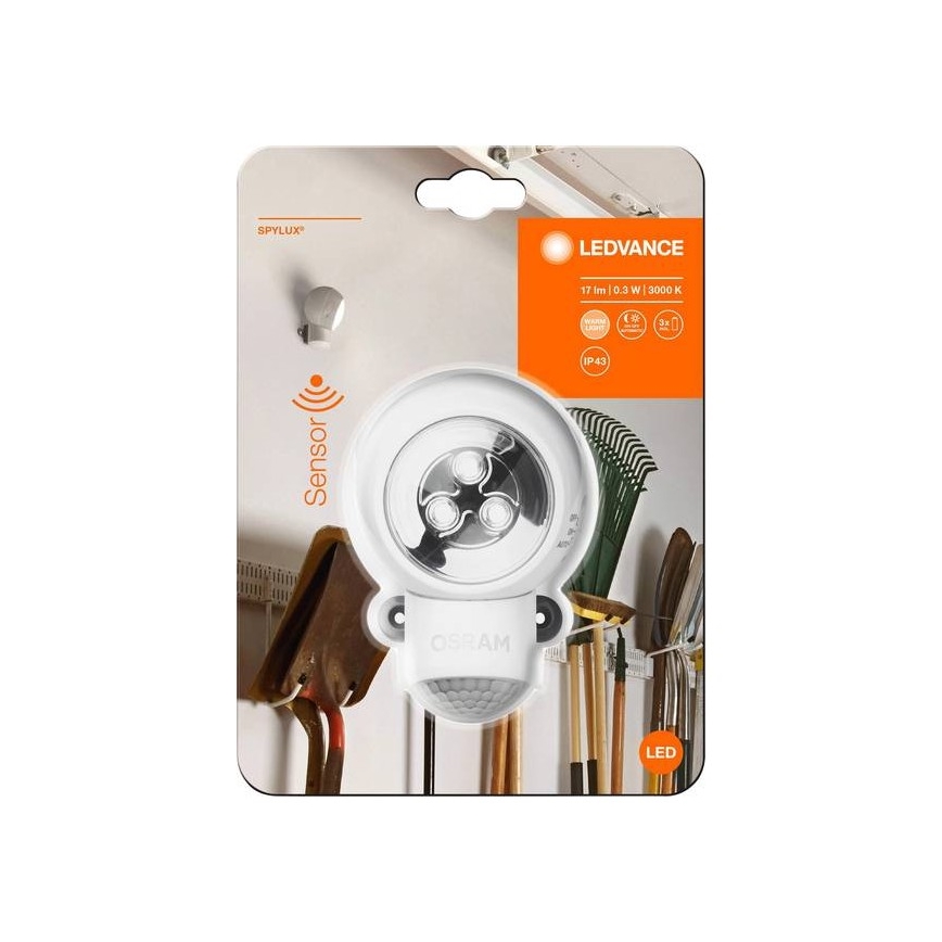 Ledvance -LED Spoljna orijentaciona svetiljka sa senzorom SPYLUX LED/0,3W/3xAA IP43