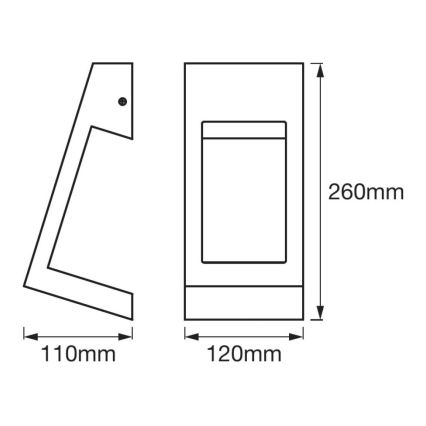 Ledvance - LED spoljna zidna svetiljka EDGE LED/7W/230V IP44