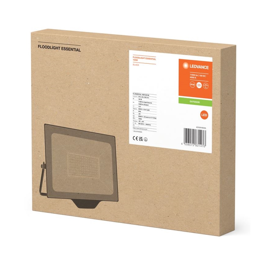 Ledvance - LED spoljašnji zidni reflektor FLOODLIGHT ESSENTIAL LED/100W/230V IP65