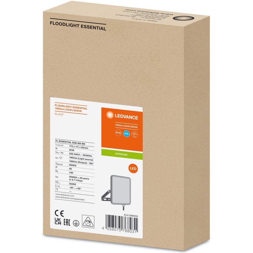 Ledvance - LED spoljni zidni reflektor FLOODLIGHT LED/20W/230V 6500K IP65