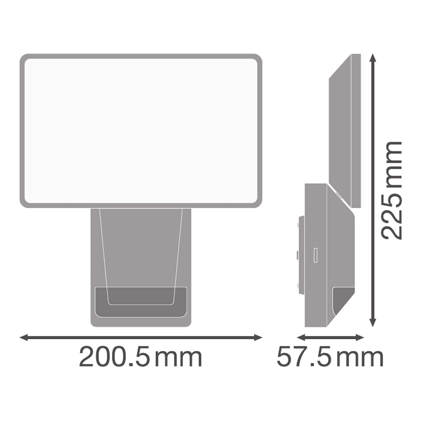 Ledvance - LED spoljni zidni reflektor sa senzorom FLOOD LED/27W/230V IP55