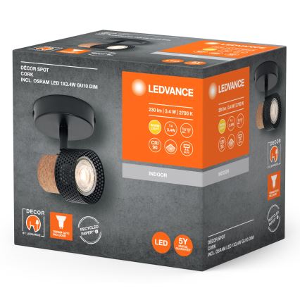 Ledvance - LED spot svetiljka DECOR CORK 1xGU10/3,4W/230V