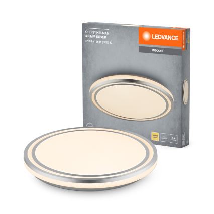 Ledvance - LED stropno svetlo ORBIS HELMAN LED/36W/230V prečnik 48,5 cm, srebrna