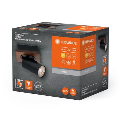 Ledvance - LED zidni spot DECOR MERCURY 1xGU10/3,4W/230V