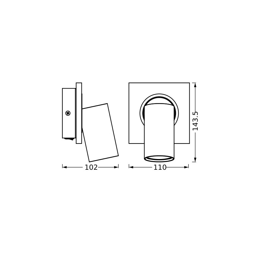 Ledvance - LED zidni spot DECOR MERCURY 1xGU10/3,4W/230V