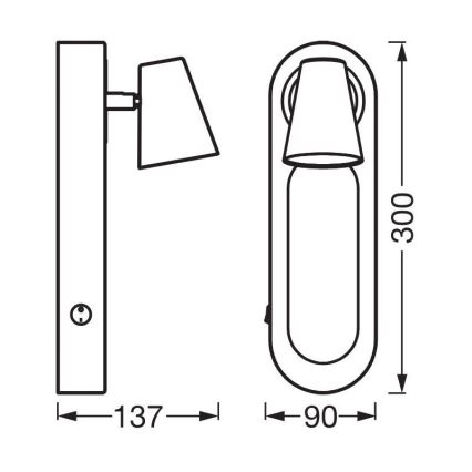 Ledvance - LED zidni spot DECOR NEPTUNE LED/13W/230V