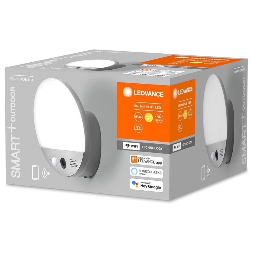 Ledvance - LED spoljašnje zidno svetlo sa senzorom i kamerom SMART+ LED/15W/230V Wi-Fi IP44