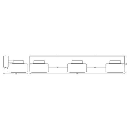 Ledvance - LED zidno svetlo za kupatilo ORBIS FLAME 3xLED/5,5W/230V 3000/4000K IP44 belo