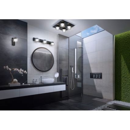 Ledvance - LED kupatilsko zidno svetlo ORBIS FLAME LED/5,5W/230V 3000/4000K IP44 crno