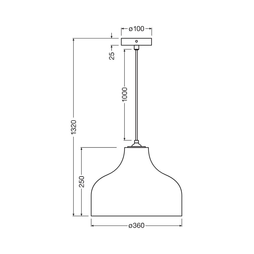 Ledvance - Luster na sajli DECOR CARDBOARD 1xE27/15W/230V prečnik 36 cm
