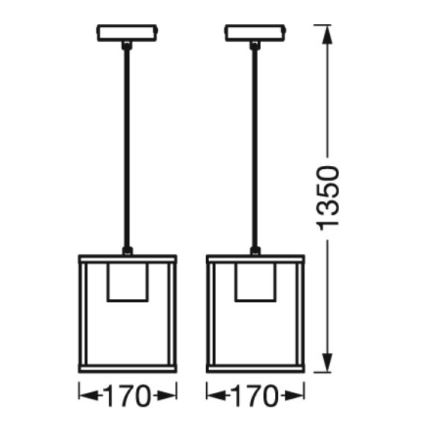 Ledvance - Luster na sajli DECOR NAIROBI 1xE27/15W/230V kaučukovo drvo