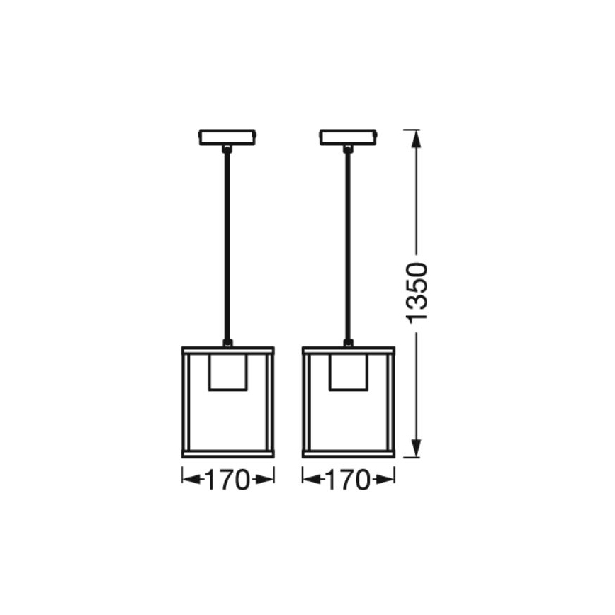 Ledvance - Luster na sajli DECOR NAIROBI 1xE27/15W/230V kaučukovo drvo