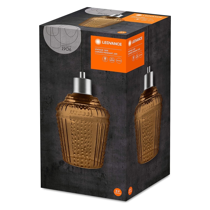 Ledvance - Luster na sajli JAR 1xE27/40W/230V narandžasta