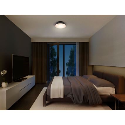 Ledvance - Plafonska svetiljka ORBIS MADRID 2xE27/10W/230V crna
