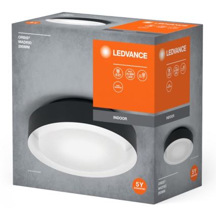 Ledvance - Plafonska svetiljka ORBIS MADRID 2xE27/10W/230V crna