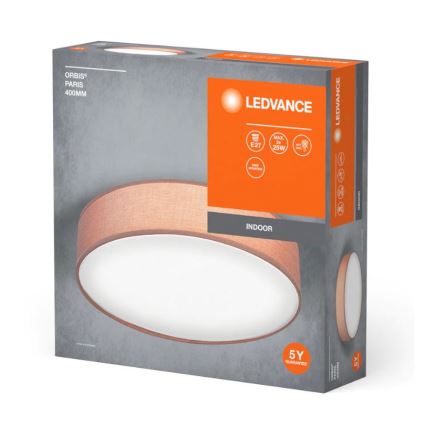 Ledvance - Plafonska svetiljka ORBIS PARIS 2xE27/25W/230V braon