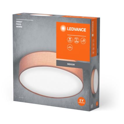 Ledvance - Plafonska svetiljka ORBIS PARIS 3xE27/25W/230V braon