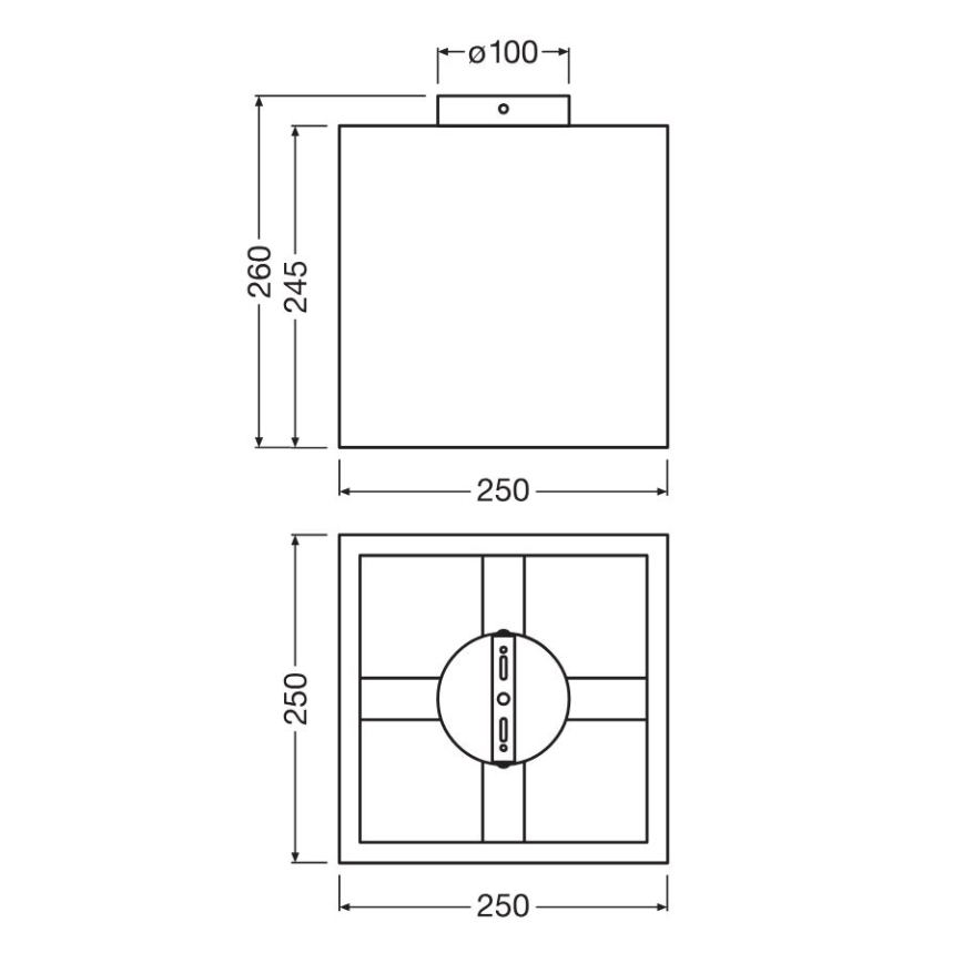 Ledvance - Plafonsko svetlo DECOR CARDBOARD 1xE27/15W/230V 25x25 cm