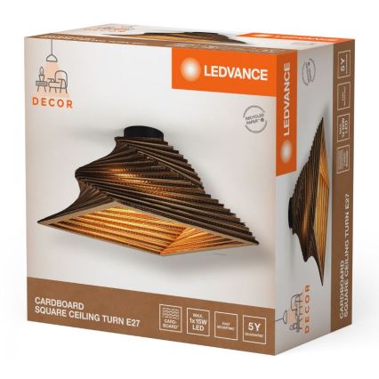 Ledvance - Plafonsko svetlo DECOR CARDBOARD 1xE27/15W/230V 40x40 cm